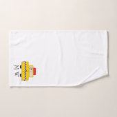 Conception de taxi jaune monogrammée (Serviette à main)