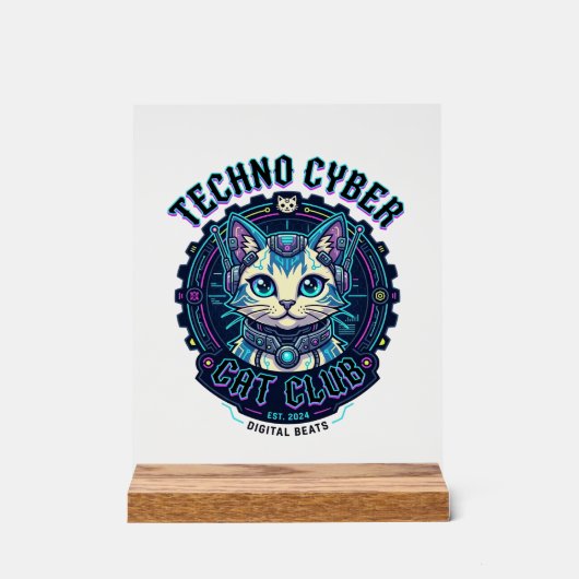 Conception de Techno Cyber Cat Funny Cat Lover - T (Recto)