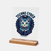 Conception de Techno Cyber Cat Funny Cat Lover - T (Angle)
