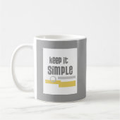 Conception de texte en tasse Conserver Simple gris (Gauche)