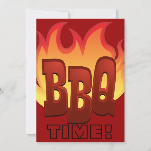conception de texte flamboyant barbecue invitation (Devant)