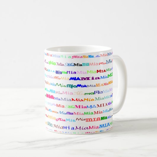 Conception de texte Mia II Mug II (Devant droit)