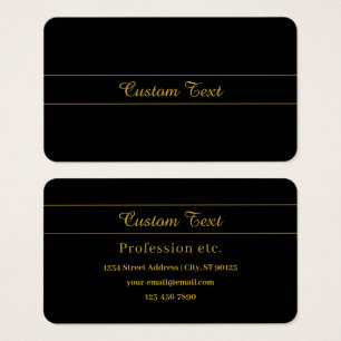 Conception de texte personnalisable simple or et n
