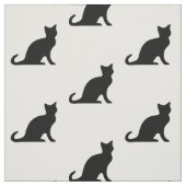 Conception de tissu textile à motif de chat noir e (Échantillon)