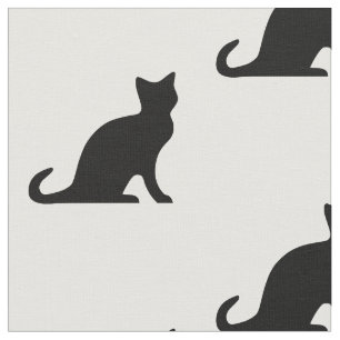 Conception de tissu textile à motif de chat noir e