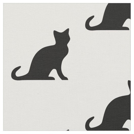 Conception de tissu textile à motif de chat noir e (Fermer)