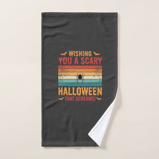Conception de toile d'araignée d'Halloween effraya (Serviette à main)