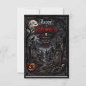 conception de tombe de carte d'Halloween avant arr (Devant)