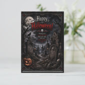 conception de tombe de carte d'Halloween avant arr (Debout devant)