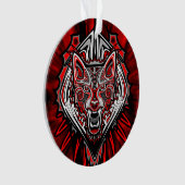 Conception de totem tribal Haida Loup (devant)