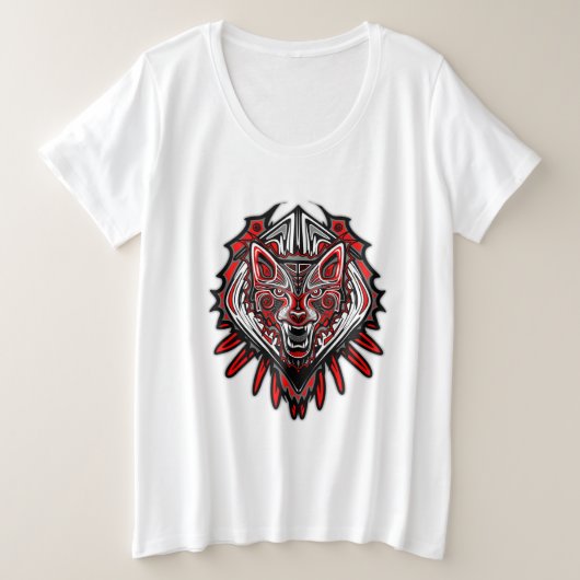 Conception de totem tribal Haida Loup (Design devant)