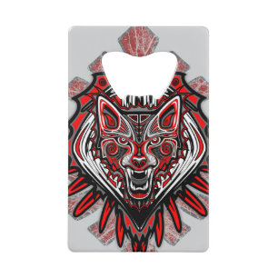 Conception de totem tribal Haida Loup