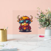 Conception de Tshirt Bubblegum Vache Highland Coqu (Mariage)