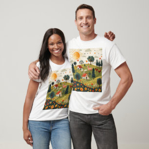 Conception de Tshirt de drôles d'animaux de ferme