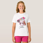 Conception de Tshirt licorne pour la fête de Noël (Devant entier)