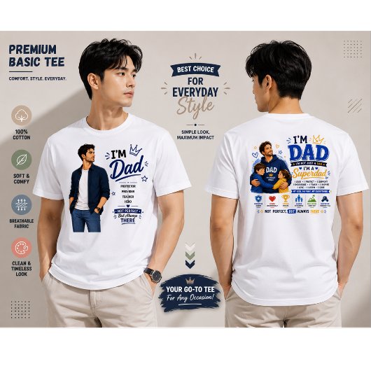 Conception de Tshirt Super Papa - Fête des Pères