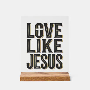 Conception de typographie chrétienne Amour comme J