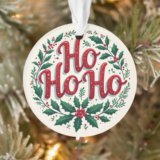 Conception de typographie de couronne de Noël Ho H (Arbre)