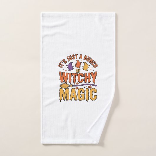 Conception de typographie Halloween magique ensorc (Serviette à main)