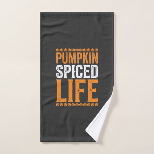 Conception de typographie Halloween Pumpkin Spiced (Serviette à main)