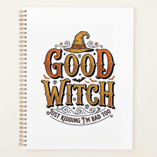Conception de typographie Halloween sorcière genti (Devant)