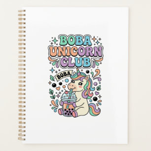 Conception de typographie Kawaii Club Licorne Boba