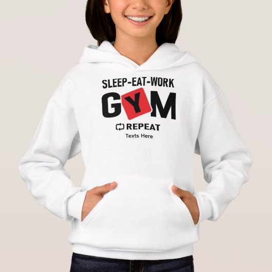 Conception de typographie Répéter Manger Travaille (Devant)