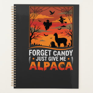 Conception de vecteur d'Alpaca d'Halloween oublie 