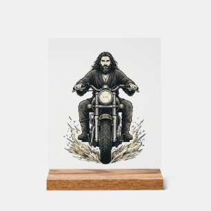 Conception de vecteur de cavalier de moto de gravu
