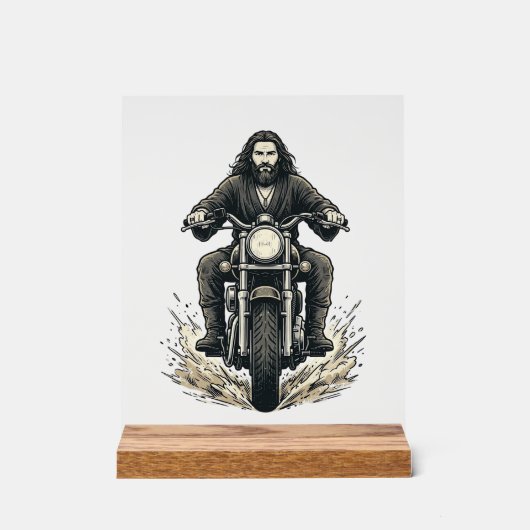 Conception de vecteur de cavalier de moto de gravu (Recto)