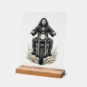 Conception de vecteur de cavalier de moto de gravu (Angle)