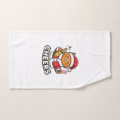 Conception de vecteur de chat de Noël Cheers (Serviette à main)