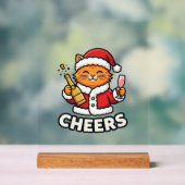 Conception de vecteur de chat de Noël Cheers (Neutre)