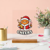 Conception de vecteur de chat de Noël Cheers (Mariage)