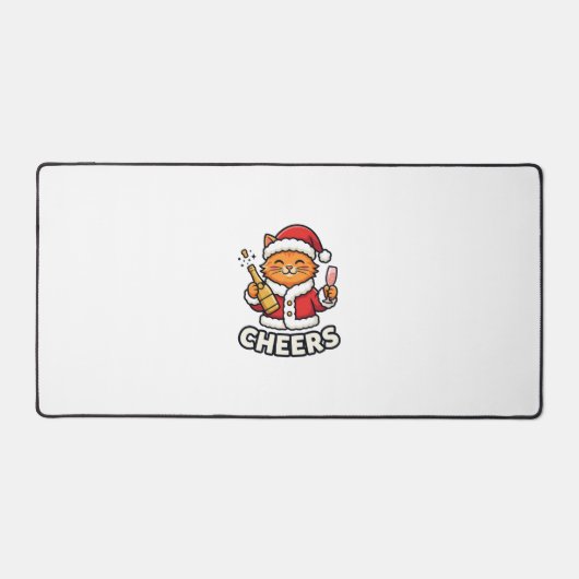 Conception de vecteur de chat de Noël Cheers (Recto)