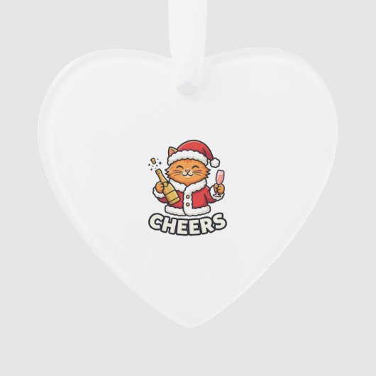 Conception de vecteur de chat de Noël Cheers (devant)