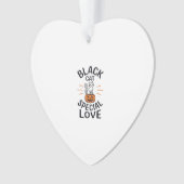 Conception de vecteur de chat noir spécial amour H (devant)