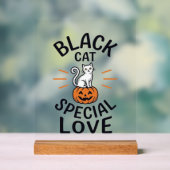 Conception de vecteur de chat noir spécial amour H (Neutre)