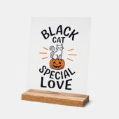 Conception de vecteur de chat noir spécial amour H (Angle)