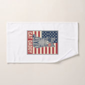 Conception de vecteur de chat patriotique Cat Dadd (Serviette à main)