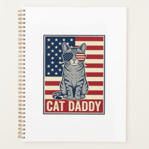 Conception de vecteur de chat patriotique Cat Dadd