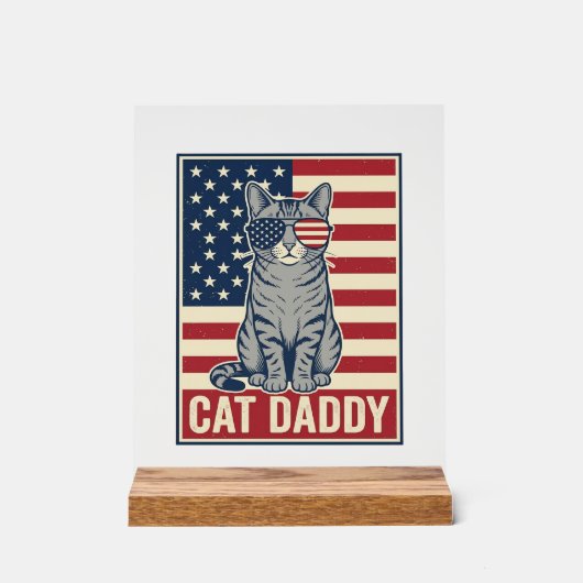 Conception de vecteur de chat patriotique Cat Dadd (Recto)