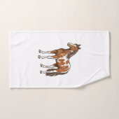 Conception de vecteur de cheval Pinto gravé antiqu (Serviette à main)