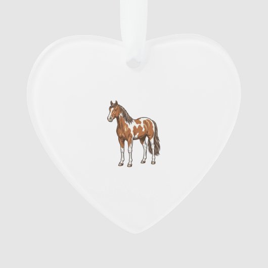 Conception de vecteur de cheval Pinto gravé antiqu (devant)