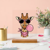 Conception de vecteur de chewing-gum girafe gravur (Mariage)