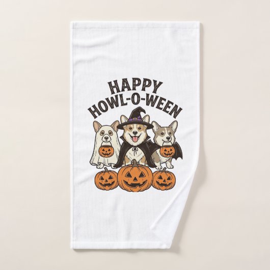 Conception de vecteur de chien de Halloween de Cor (Serviette à main)