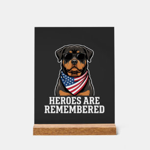Conception de vecteur de chien héros Rottweiler pa