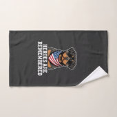 Conception de vecteur de chien héros Rottweiler pa (Serviette à main)