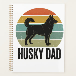 Conception de vecteur de chien rétro Husky Vintage
