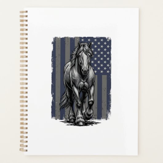 Conception de vecteur de drapeau de cheval de trai (Devant)